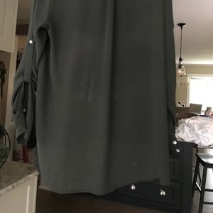 H&M Green/Gray Blouse